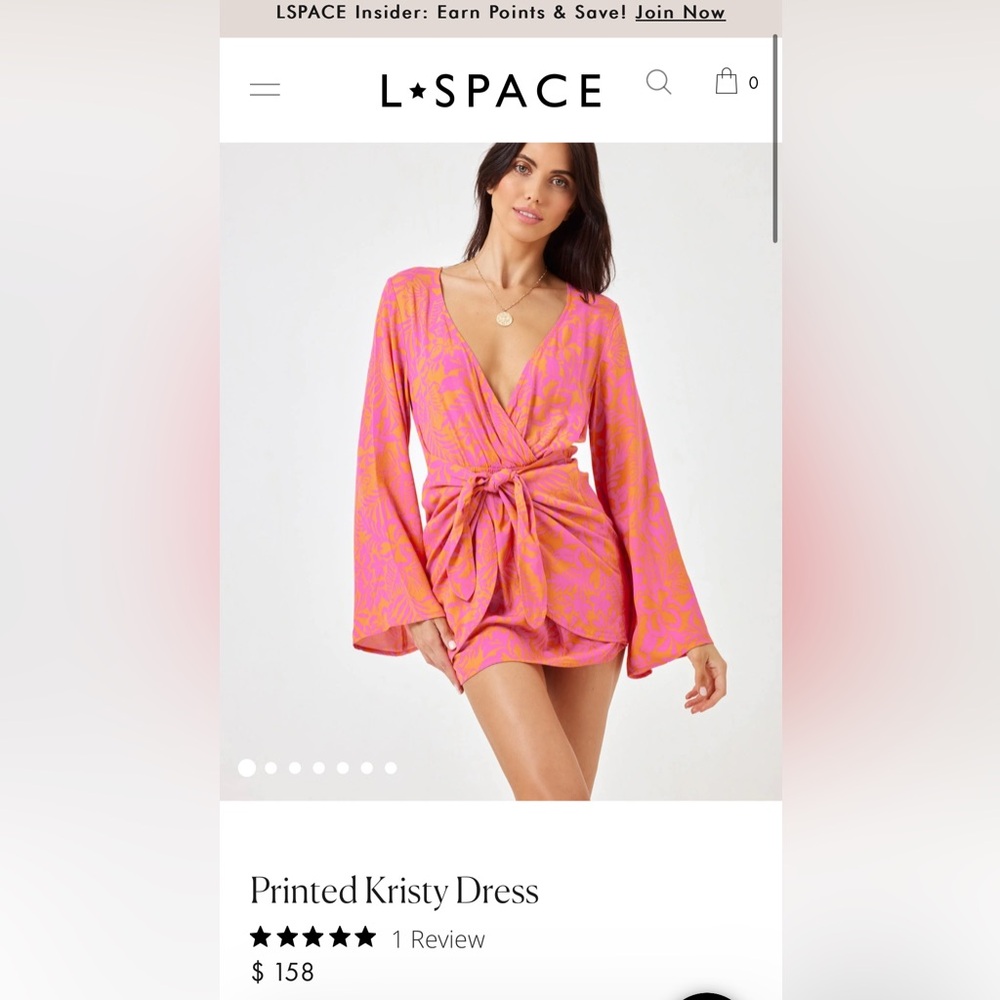 L Space Printed Kristy Dress NWOT